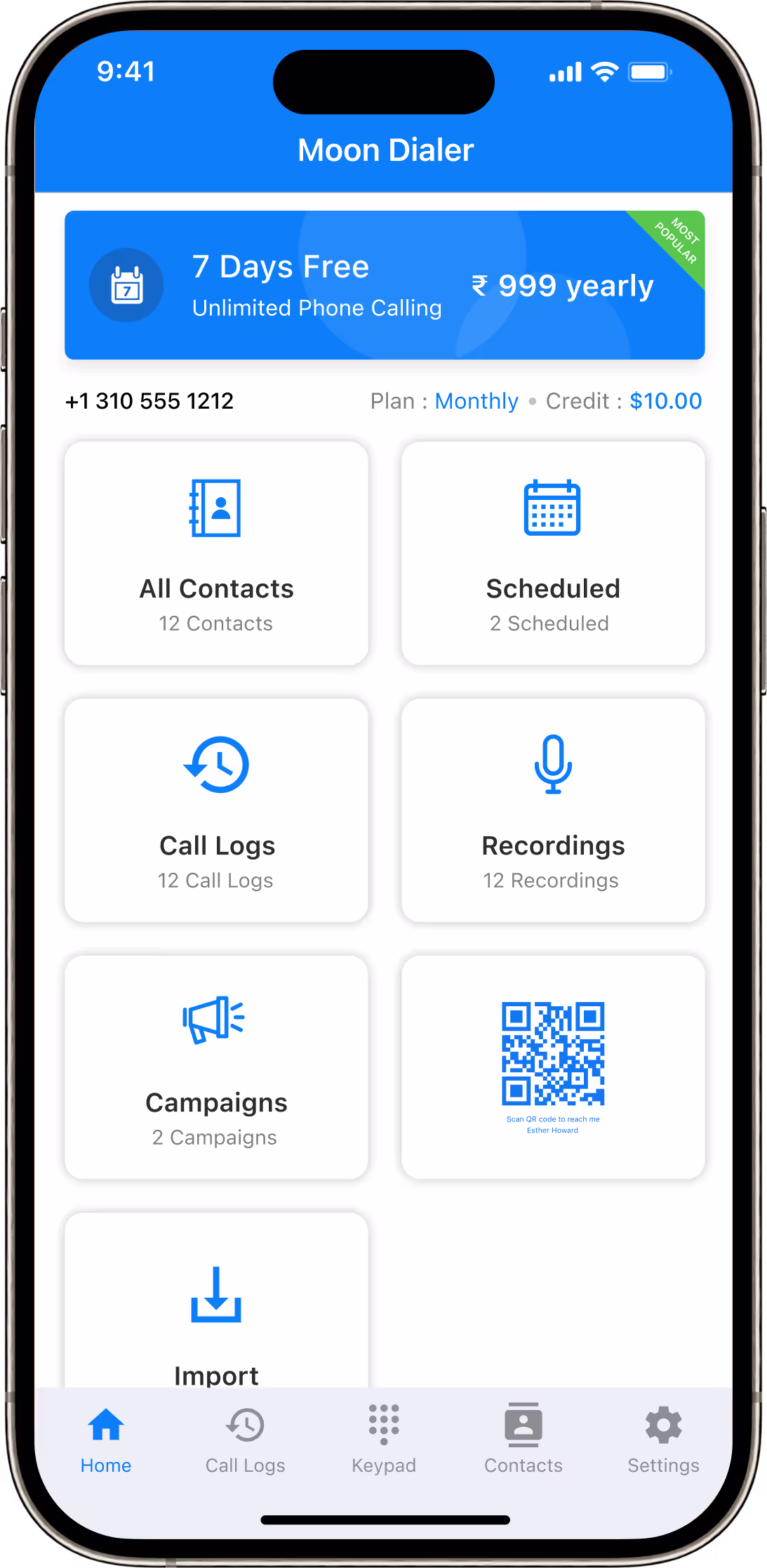 User App Interface